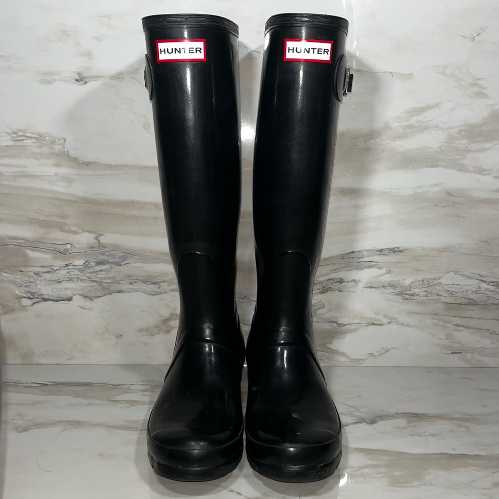 Hunter Boots - Black Original Gloss Tall